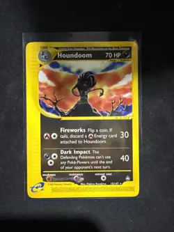 Pokemon TCG Houndoom Reverse Holo Rare Card 15/147 Aquapolis - Image 1