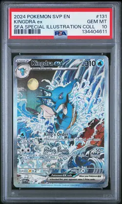 2024 POKEMON SVP EN-SV BLACK STAR PROMO #131 KINGDRA EX PSA 10 - Image 1