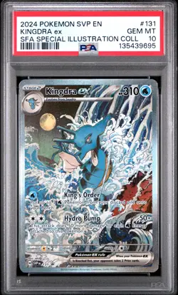 2024 POKEMON SVP EN-SV BLACK STAR PROMO #131 KINGDRA EX PSA 10 - Image 1