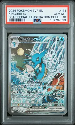 2024 POKEMON SVP EN-SV BLACK STAR PROMO #131 KINGDRA EX PSA 10 - Image 1