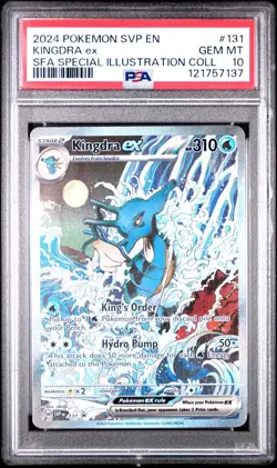 2024 POKEMON SVP EN-SV BLACK STAR PROMO #131 KINGDRA EX SHROUDED FABLE PSA 10 - Image 1