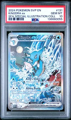 2024 POKEMON SVP EN-SV BLACK STAR PROMO #131 KINGDRA EX PSA 10 - Image 1