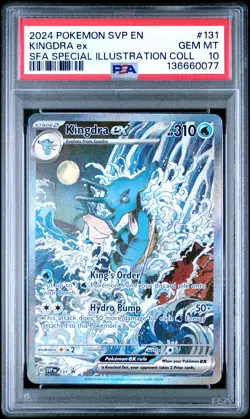 2024 POKEMON SVP EN-SV BLACK STAR PROMO #131 KINGDRA EX PSA 10 - Image 1
