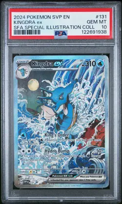 2024 POKEMON SVP EN-SV BLACK STAR PROMO #131 KINGDRA EX PSA 10 - Image 1