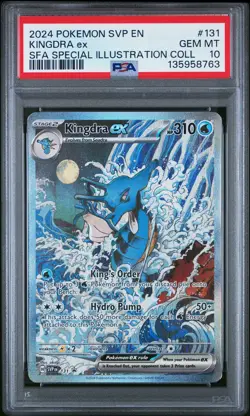 2024 POKEMON SVP EN-SV BLACK STAR PROMO #131 KINGDRA EX PSA 10 - Image 1