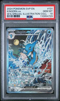 2024 POKEMON SVP EN-SV BLACK STAR PROMO #131 KINGDRA EX PSA 10 - Image 1