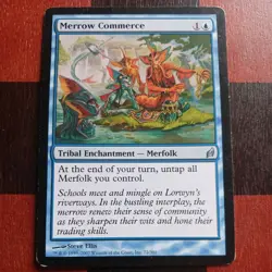 Mtg Merrow Commerce LP Lorwyn Merfolk Tribal Enchantment Magic Card - Image 1