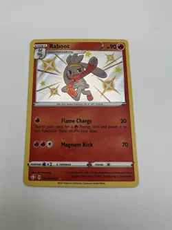 Raboot - SV016/SV122 - Pokemon Shining Fates Sword Shield Shiny Rare Card NM - Image 1