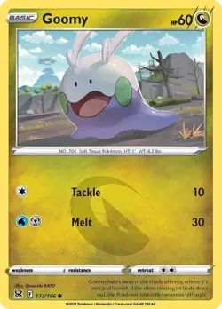 Goomy SWSH11: Lost Origin 132/196 NM English Pokemon Card - Image 1