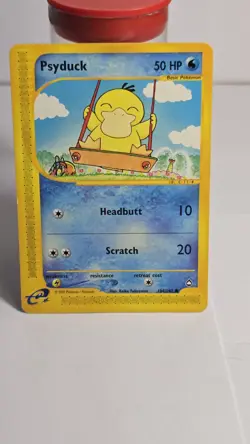 Pokemon TCG Aquapolis Psyduck Card 104/147 2002 Regular Near Mint Condition - Image 1