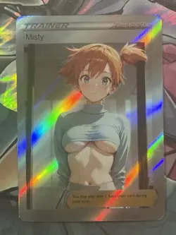 Pokemon Misty Anime Waifu Custom DIY Trainer Art Pokemon card - Image 2