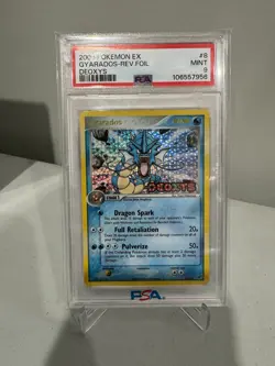 Gyarados 8/107 Reverse Holo EX Deoxys Pokemon Card PSA 9 Mint - Image 1