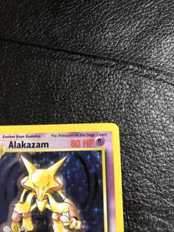 B6 Pokemon TCG Alakazam Base Set Holo Card 1/102 Unlimited Holo Rare - Image 3