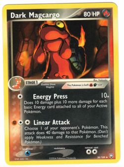 Dark Magcargo 38/109 EX Team Rocket Returns Regular Uncommon Pokemon Card - Image 1