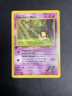 Sabrina's Abra | 94/132 | Gym Challenge | 1st Edition | Pokemon Card | NM - Image 1
