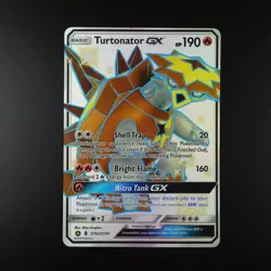 Turtonator GX SV52/SV94 Pokemon Hidden Fates Holo Full Art Card - Image 1