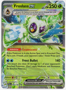 Froslass ex 003/182 Paradox Rift Holo Pokemon Card - Image 1