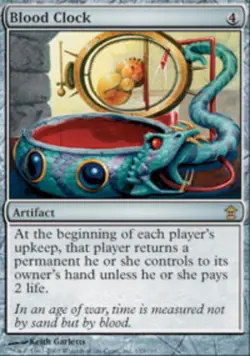 4x MTG Blood Clock, Light Play, English Saviors of Kamigawa - Image 1