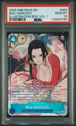2025 ONE PIECE PROMOS ILLUSTRATION BOX VOL.1 #004 BOA HANCOCK PSA 10 - Image 1