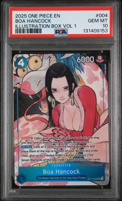 2025 ONE PIECE PROMOS ILLUSTRATION BOX VOL.1 #004 BOA HANCOCK PSA 10 - Image 1