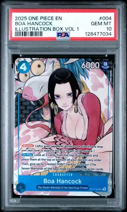 2025 ONE PIECE PROMOS ILLUSTRATION BOX VOL.1 #004 BOA HANCOCK PSA 10 - Image 1