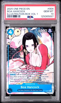 2025 ONE PIECE PROMOS ILLUSTRATION BOX VOL.1 #004 BOA HANCOCK PSA 10 - Image 1
