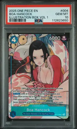 2025 ONE PIECE PROMOS ILLUSTRATION BOX VOL.1 #004 BOA HANCOCK PSA 10 - Image 1