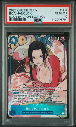 2025 ONE PIECE PROMOS ILLUSTRATION BOX VOL.1 #004 BOA HANCOCK PSA 10 - Image 1