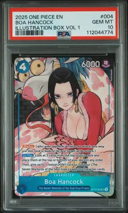 2025 ONE PIECE PROMOS ILLUSTRATION BOX VOL.1 #004 BOA HANCOCK PSA 10 - Image 1