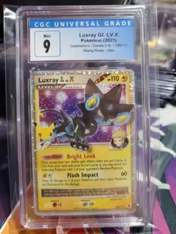CGC 9 MINT LUXRAY LV.X 109/111 CELEBRATIONS CLASSIC COLLECTION POKEMON TCG - Image 1