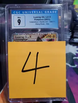 CGC 9 MINT LUXRAY LV.X 109/111 CELEBRATIONS CLASSIC COLLECTION POKEMON TCG - Image 3