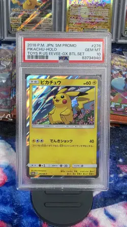Pokemon PSA 10 Japanese Pikachu 2018 Toys R Us Eevee Set Promo 276/SM-P GEM MINT - Image 1