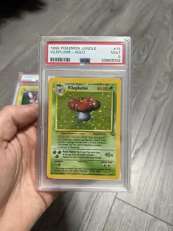 Pokemon 1999 Jungle Vileplume Holo #15 PSA 9 - Image 1