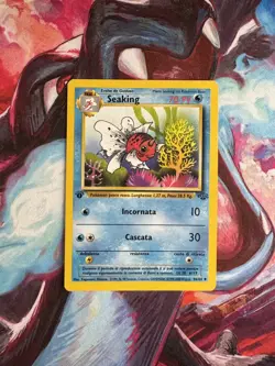 Seaking 46/64 Uncommon 1st Edition LP Pokemon Jungle - Image 1