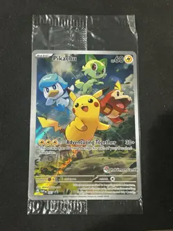 Pikachu Pokemon Center Stamped Scarlet & Violet Promo SVP 027 Sealed!!! - Image 1
