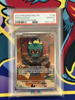 Marshadow Pokemon Mega Evolution Illustration Rare #146 PSA 10 - Image 3