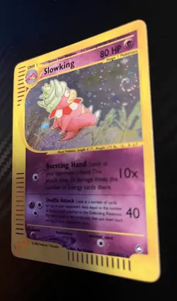 Pokemon TCG Slowking H22/H32 Aquapolis Holo Rare LP SWIRL Vintage E reader - Image 3