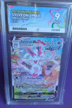 Pokemon TCG Sylveon Vmax - Evolving Skies 212/203 Secret Rare Ace Graded 9 - Image 1
