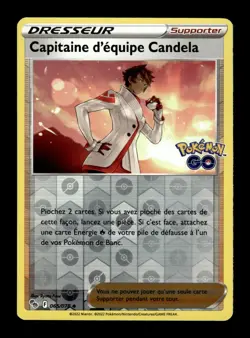 Carte Pokemon Capitaine d'equipe Candela Reverse 065/078 Pokemon GO Francais - Image 1
