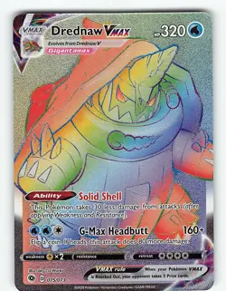 DREDNAW VMAX 075/073 RARE RAINBOW CHAMPION'S PATH POKEMON NM - Image 2
