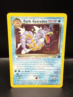 Pokemon Vintage Dark Gyarados 8/82 Holo Team Rocket Prerelease Promo WOTC AU - Image 1