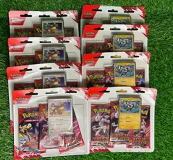8x Pokemon Destined Rivals 3 Pack Blister Lot of 8 Sealed - Image 1