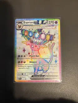 Pokemon TCG Prismatic Evolutions Espeon EX 175 Full Art Promo Mint Condition - Image 1