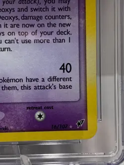 Pokemon EX Deoxys Reverse Holo Rare #16/107 CGC 10 Gem Mint - Image 2