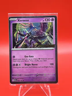 Xerneas 064/132 Stamped Best Buy Promo Pokemon Mega Evolution Cosmos Holo - Image 1