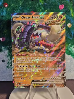 Pokemon TCG, Great Tusk ex 053/091 SV: Paldean Fates Holo - Image 1