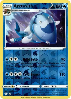 Pokemon - Arctovish 054/189 - Reverse Holo Rare - Darkness Ablaze - NM/M - Image 1