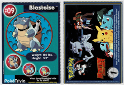 Blastoise #09 Pokemon Burger King Perforated PokeTrivia Mewtwo Strikes Back - Image 1