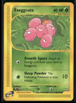 Pokemon Aquapolis #076/147 Exeggcute (76) Common, NM- - Image 1