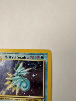 Pokemon Seadra Holo Rare 1st Edition Misty's Gym Hero 9/132 Swirl NM - Image 3